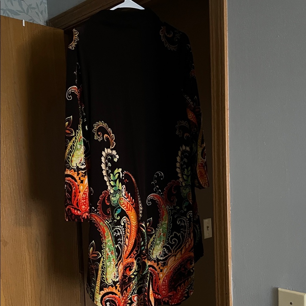 Elegant Paisley Brown Dress